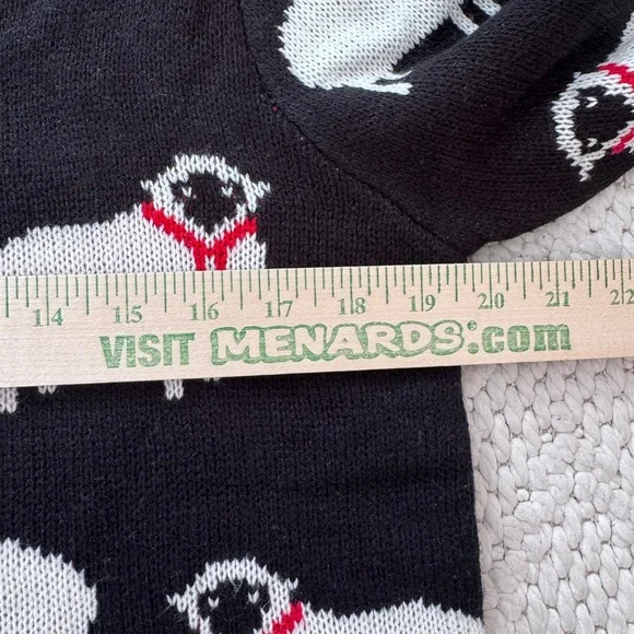 POL Black and White Sheep Pattern Sweater - Picture 4 of 6